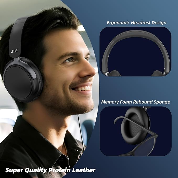 FunHub Active Noise Cancelling Headphones, Wireless Headphones BT 6.0 - Image 5