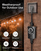 HBN Outdoor Light Timer with Remote Control, Waterproof Light Sensor Timer - Image 3