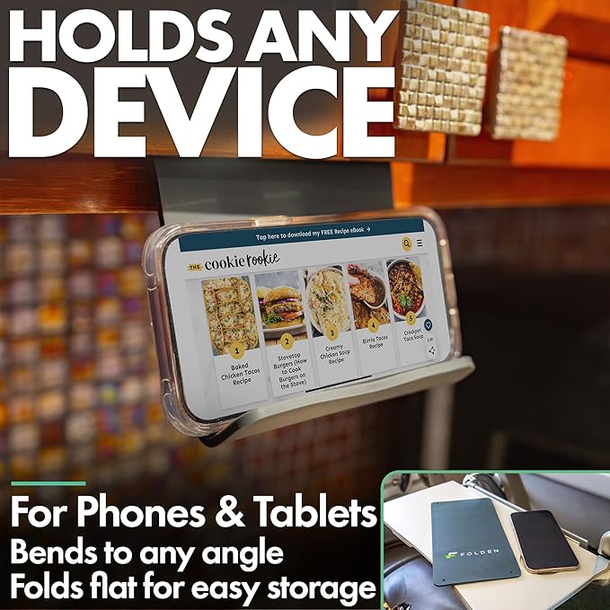 Folden Airplane Phone Holder, Flexible Tablet and Cell Phone Holder, Folding - Image 8