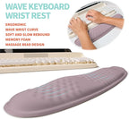 2-in-1 Ergonomic Set, Wave Rise Keyboard Wrist Rest and Massage Bulge Slope - Image 2