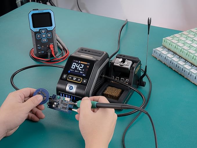 FNIRSI DWS-200 200W Precision Digital Soldering Station Kit, - Image 2