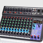 TEYUN 12 Channel Audio Mixer, Professional DJ Mixer - Image 6