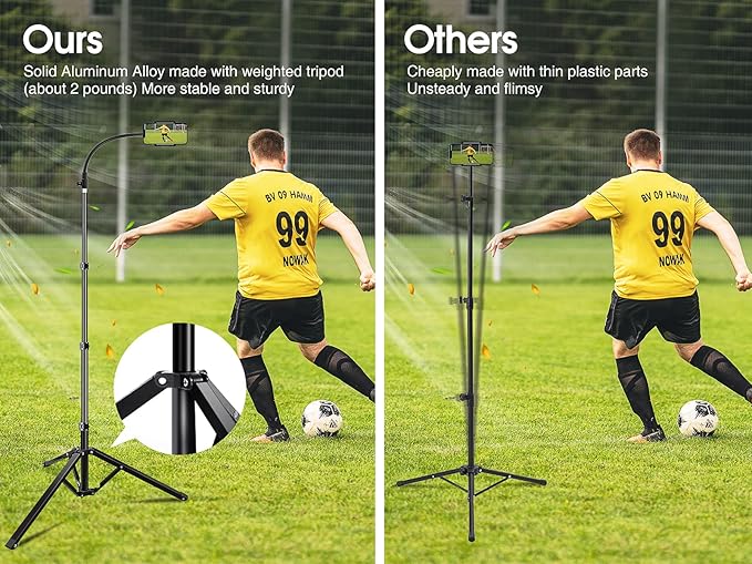 Elitehood 6.7 Feet Tall Phone Tripod, Heavy Duty Metal iPhone Tripod Stand - Image 5