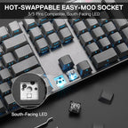 Redragon K556 PRO 104 Keys Wireless RGB Gaming Keyboard, Tri-Mode Aluminum - Image 7