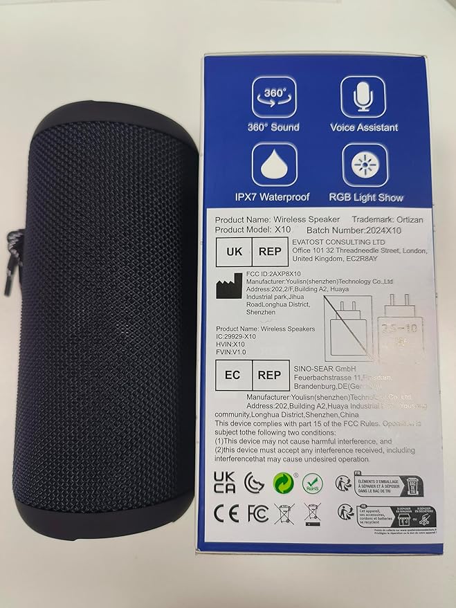 Ortizan Portable Bluetooth Speaker, IPX7 Waterproof, Big Sound and Deep Bass - Image 4