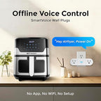 Emerson SmartVoice 2-in-1 Dual Smart Wall Plug Outlet, Voice Control, No WiFi - Image 5