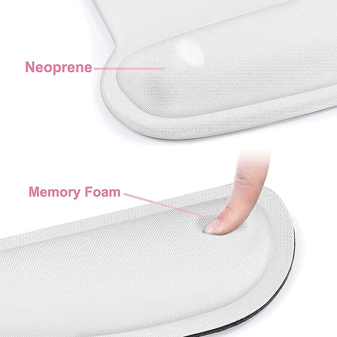 MOSISO Wrist Rest Support for Mouse Pad & Keyboard Set, Ergonomic Mousepad - Image 4