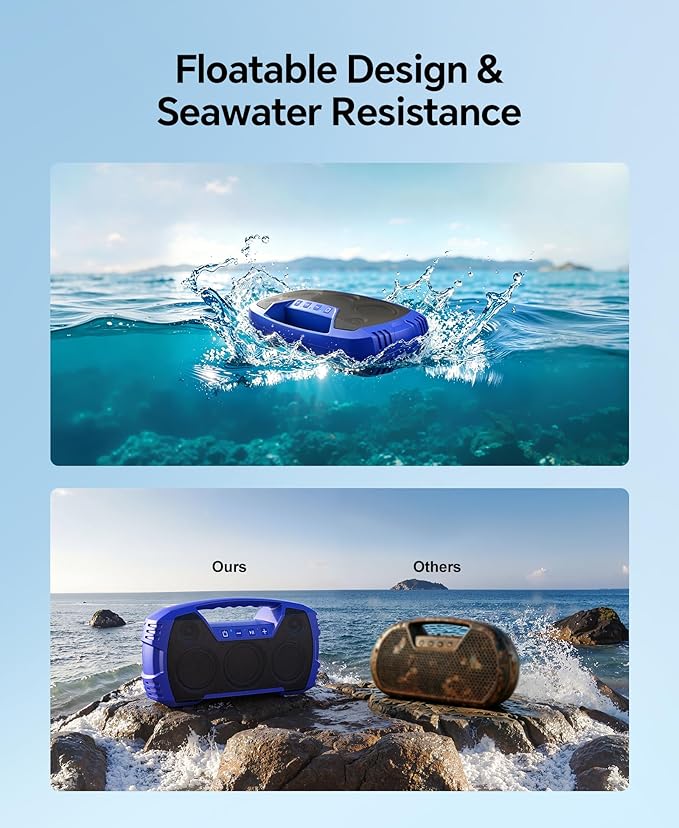 IPX7 Waterproof Outdoor Bluetooth Speaker, 32H Playtime, Floating Design - Image 5