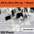 Pro-Grade, Adhesive-Backed Cable Straps 50 Pack. High-Strength - Image 3