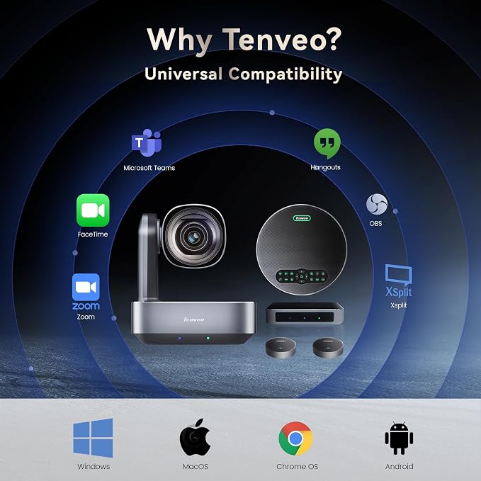 Tenveo 4K PTZ Conference Room Camera System Audio and Video Conferencing 12X - Image 9