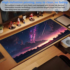 Anime Aesthetic Purple Galaxy Cloud Mouse Pad XXL Extended Gaming Desk Mat - Image 5
