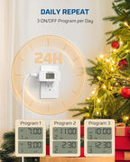 DEWENWILS 24 Hour Programmable Digital Timer Outlet, Timers - Image 3