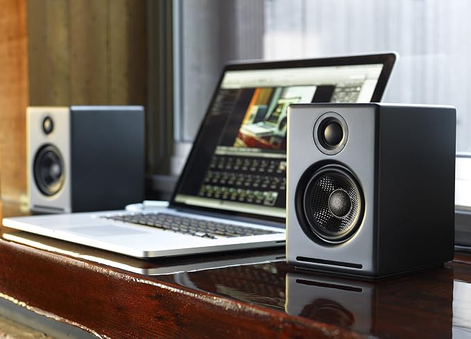Audioengine A2+ Desktop 24 Bit Wireless Bluetooth Desktop Speakers - 60W - Image 11