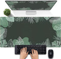 Green Plants Desk Mat Tropical Leaves Mouse Pad Cute, Large Extendded Gaming by DSKGSJH