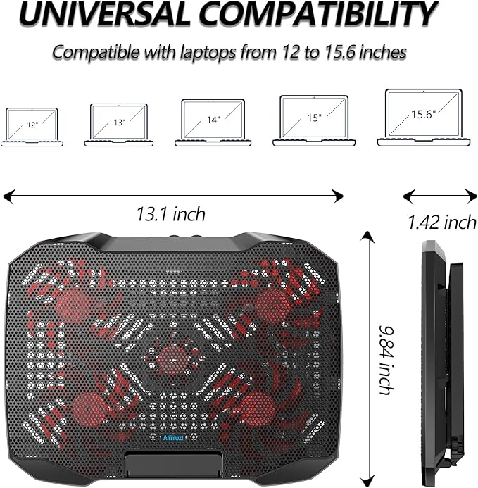 AIMIUZI Laptop Cooling Pad for Computer Laptop Cooler for 12-15.6 Inch Notebooks - Image 7