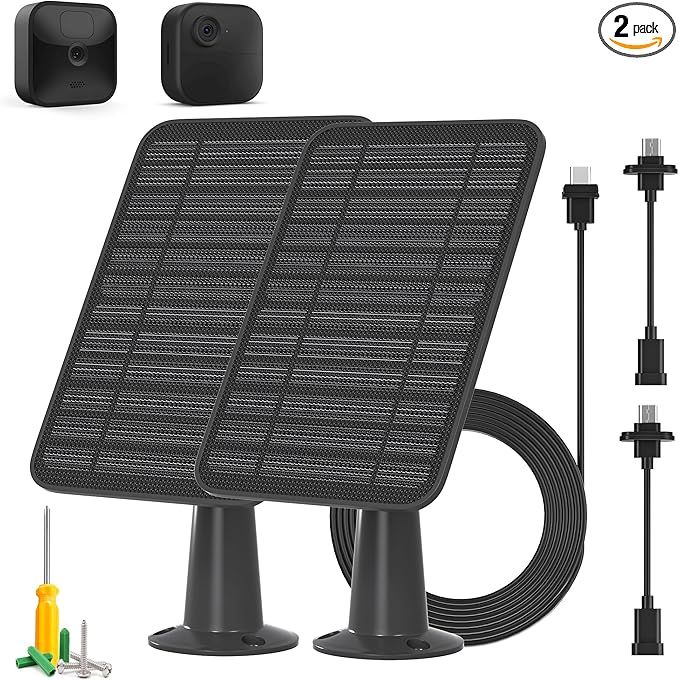 5W Solar Panel Compatible with Blink Outdoor 4/Blink Outdoor XT3 & Blink XT2/XT by WININMETA