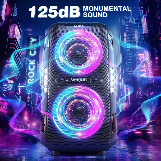 W-KING 270W PEAK Party Large Bluetooth Speaker Loudest Boom Box/12 Custom - Image 4