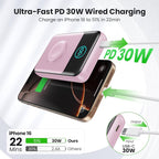 Magnetic Portable Charger for iPhone, 3-in-1 10800mAh Qi2 15W Wireless Power - Image 3