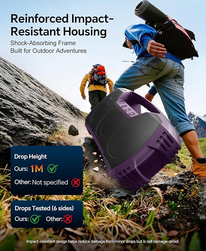 IPX7 Waterproof Outdoor Bluetooth Speaker, 32H Playtime, Floating Design - Image 8