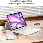 HOU iPad Air 11 Case with Keyboard Detachable Rotatable Magnetic Full - Image 6