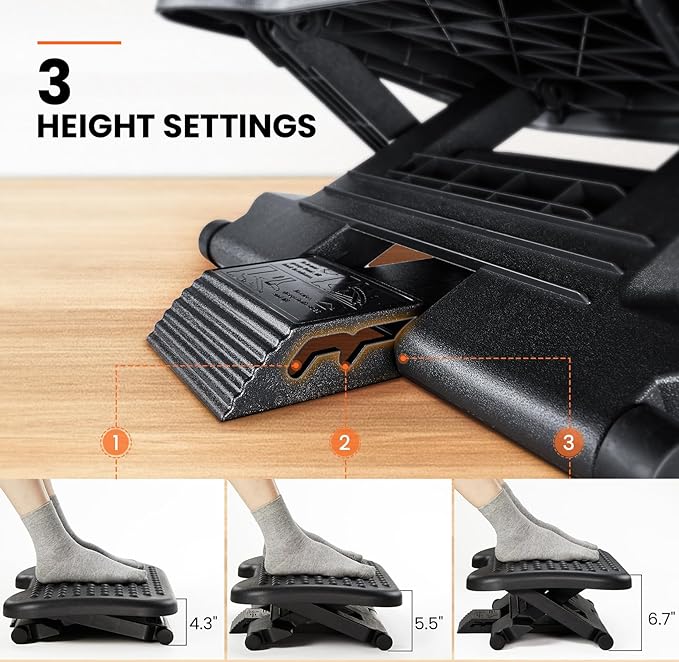 ErGear Under Desk Footrest, Adjustable Foot Rest - Image 3