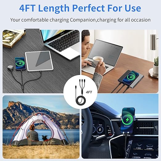 Multi USB C Cable, 3 in 1 Charging Cable - Image 4