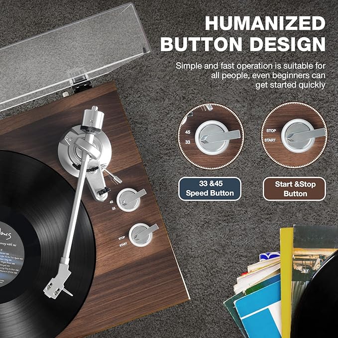 Turntables Belt-Drive Record Player - Image 6