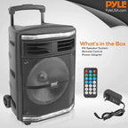 Pyle Portable Bluetooth PA Speaker System - 600W Bluetooth Speaker Portable PA - Image 3