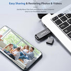 Auto Backup All Devices Photo Stick 128GB Real Capacity, iPhone USB Flash Drive - Image 6
