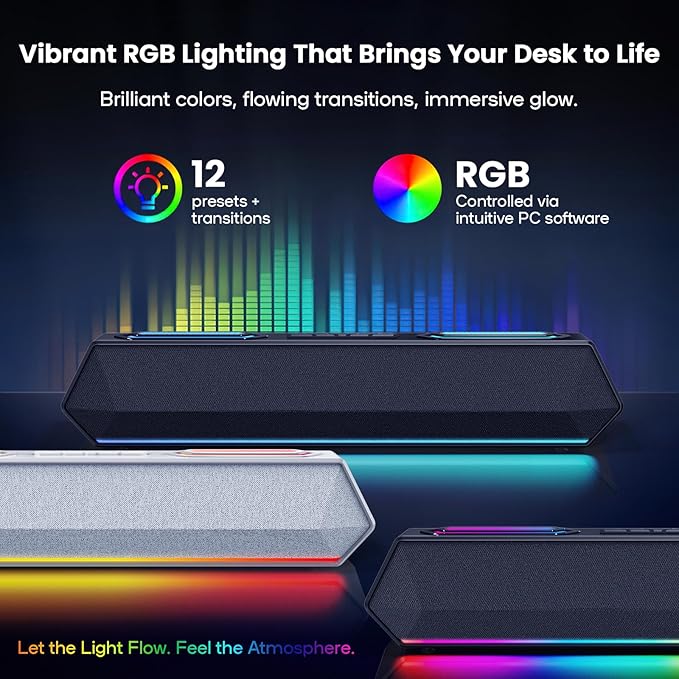 Deeyaple Computer Speakers, 40W Wireless Soundbar - Image 4