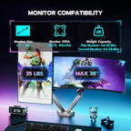 ARES WING RGB Dual Monitor Arm for 17-38" Ultrawide Screens, Holds 35.2lbs - Image 3