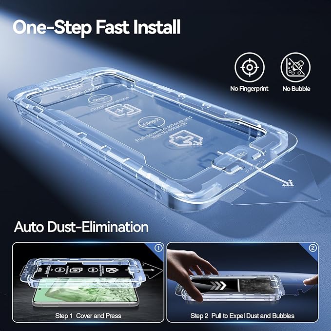 SMARTDEVIL [3+3 Pack for Google Pixel 8 Screen Protector - Image 3