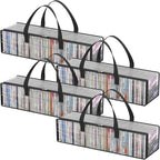 Lifewit CD Storage Bags, Front Window Zipper Design, Stackable Media Organizer by Lifewit