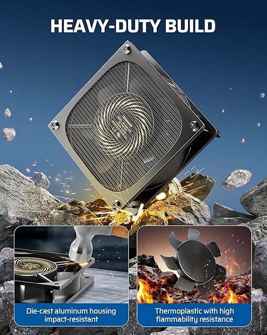 DEWENWILS Exhaust Fan 120V AC, Waterproof Ventilation Fan 30 Mesh Metal Filter - Image 2