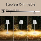 2-Pack White Cordless Table Lamp, Rechargeable LED Desk Lamp, 5000mAh Battery - Image 6