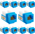 Cmple - 10 Pack Cat6 Keystone Jack Insert Punch Down RJ45 Connectors RJ45 by Cmple