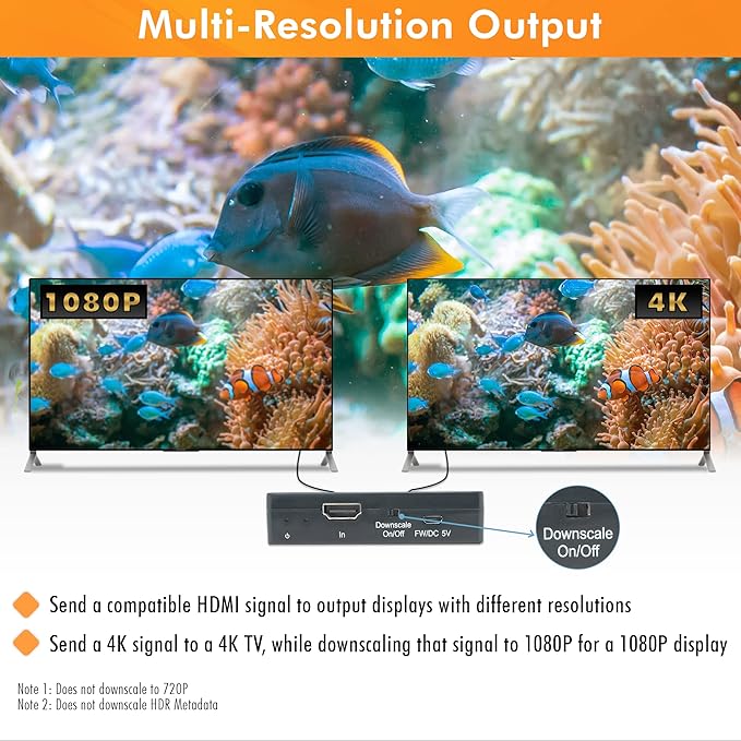 J-Tech Digital HDMI Splitter 1 in 2 Out 4K 60Hz Multi-Resolution Output HDMI - Image 4