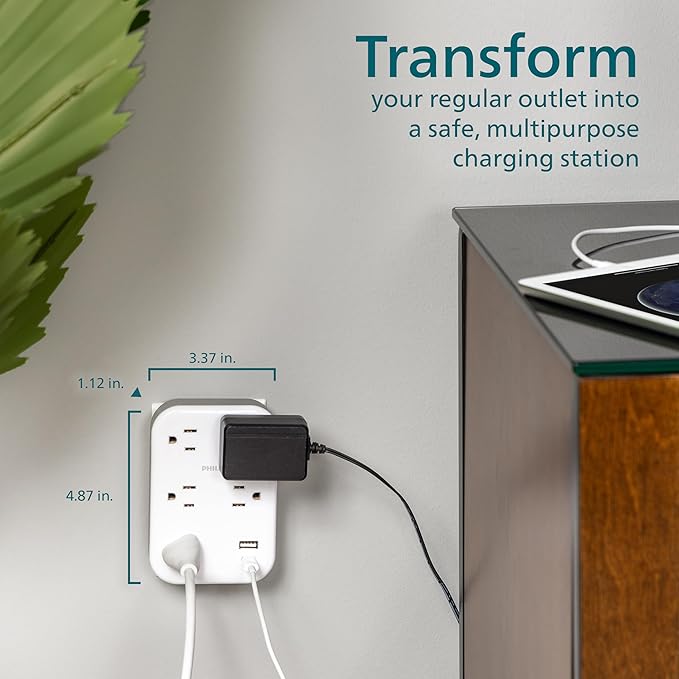 Philips EZFit 5-Outlet Extender Wall Tap - Image 6