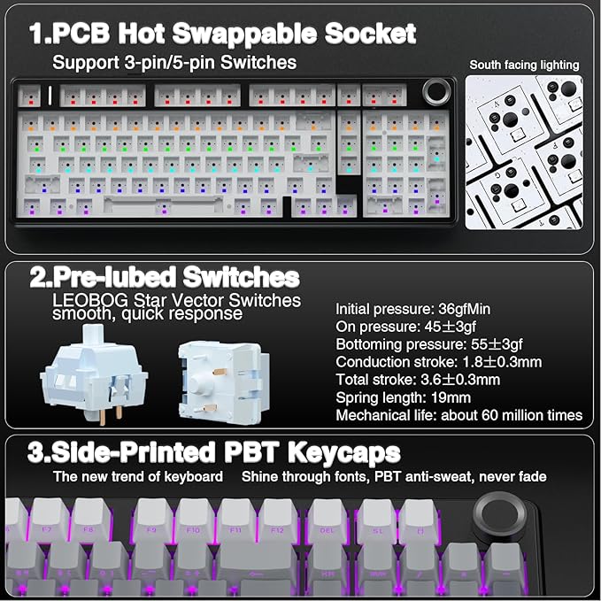 AULA F99 Pro Wireless Mechanical Keyboard - Image 6