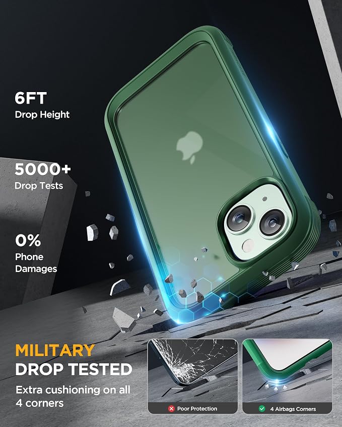 Miracase Glass Series for iPhone 15 Case Full-Body Magnetic Case - Image 5