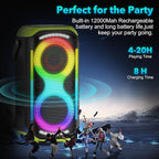 Bluetooth Speaker 160W Loud Wireless Boombox Portable Big Powerful Deep Bass - Image 4