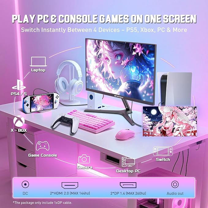 SANSUI 27 Inch WQHD 1440p Gaming Monitor 240hz up to 260hz-Fast IPS 1ms - Image 5