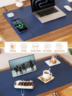 TopMade Mouse Pad with 15W Wireless Charging, XXL Large Leather Desk Mat - Image 6