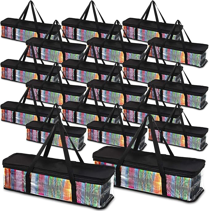 Woanger 20 Pieces Cd Storage Bags Transparent PVC DVD Storage Cases 1000 Cd by Woanger