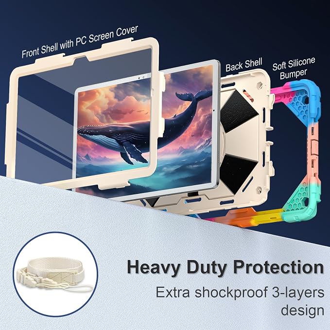 for Galaxy Tab A9 Plus Case 11 Inch, Rugged Case - Image 3
