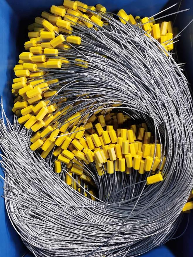 20" Cable Seals Tamper Proof Security Tags Steel Wire Seal Numbered Garden - Image 3
