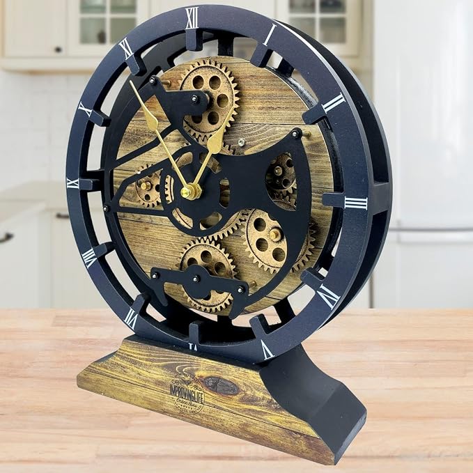 The Gears Clock Desk Clock 10 inches - Image 3