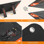 200W Portable Solar Panel for Power Station Generator, 12V/24V Flexible - Image 6