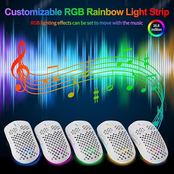 TMKB Falcon M1SE Ultralight Honeycomb Gaming Mouse, High-Precision 12800DPI - Image 4