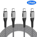 Durcord 2Pack 10ft USB C Charger Cable - 100W Fast Charging - Image 2